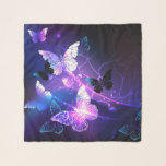 Background with Night Butterflies Scarf<br><div class="desc">Black background with glowing night butterflies. Night butterflies. Design with butterflies.</div>