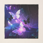 Background with Night Butterflies Scarf<br><div class="desc">Black background with glowing night butterflies. Night butterflies. Design with butterflies.</div>