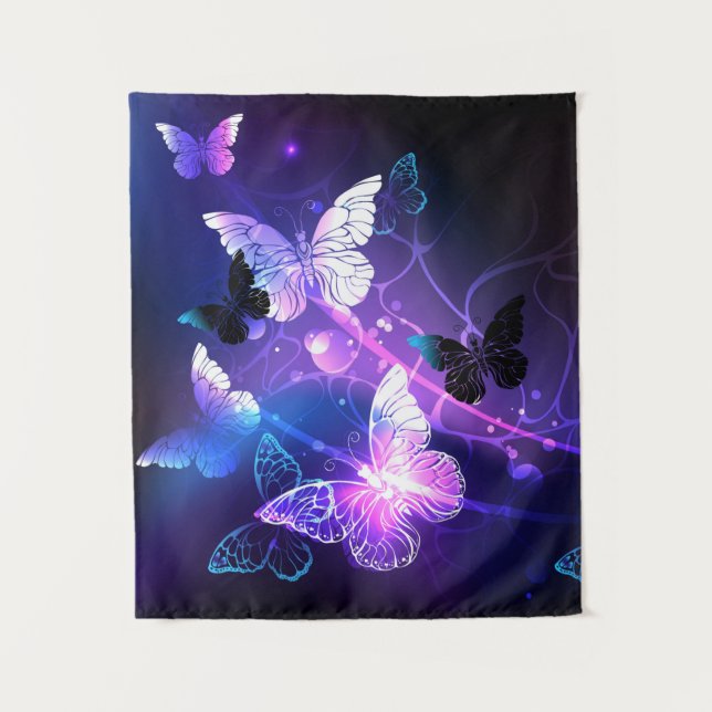 Background with Night Butterflies Tapestry (Front)