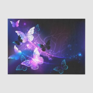 Background with Night Butterflies Tissue Paper