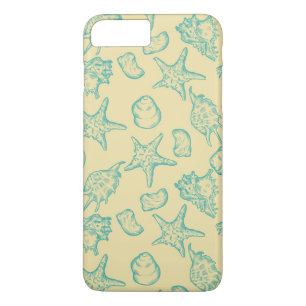Background with shells. Hand drawn iPhone 8 Plus/7 Plus Case