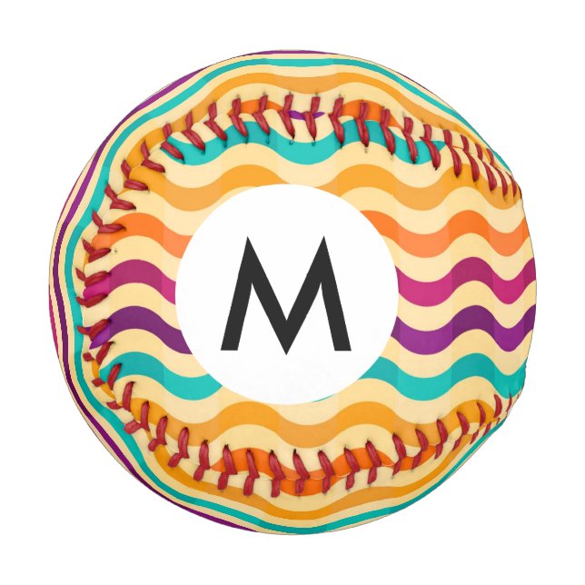 Background with stripes in retro 2 baseball (Front Left)