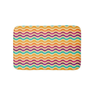 Background with stripes in retro 2 bath mat