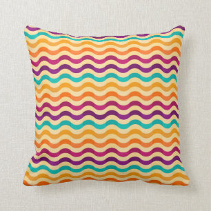 Background with stripes in retro 2 cushion
