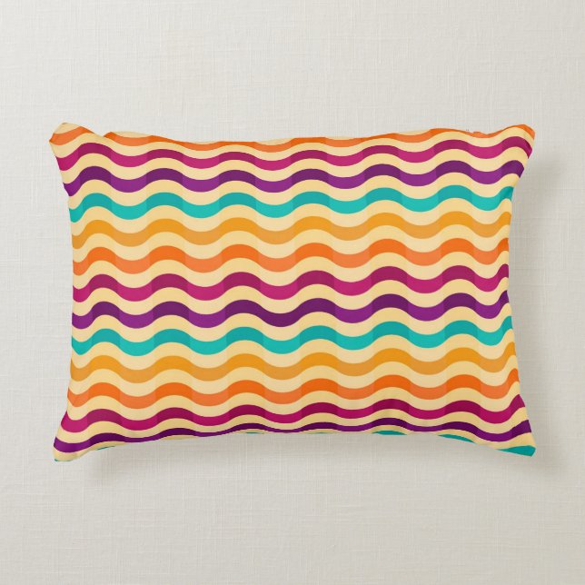 Background with stripes in retro 2 decorative cushion (Front)