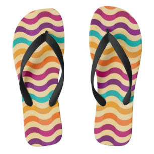 Background with stripes in retro 2 flip flops