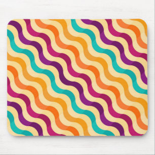 Background with stripes in retro 2 mouse mat