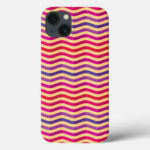 Background with stripes in retro 3 iPhone 13 case