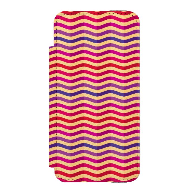 Background with stripes in retro 3 incipio iPhone wallet case (Folio Front)