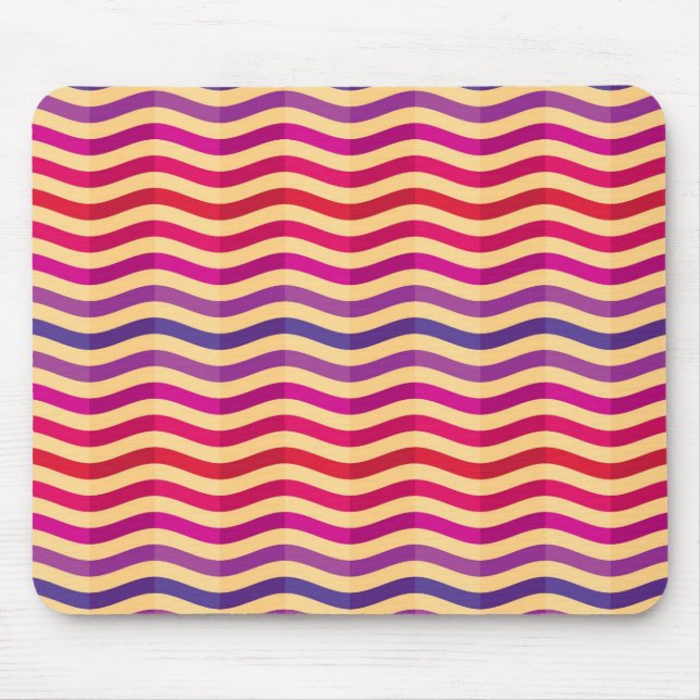 Background with stripes in retro 3 mouse mat (Front)