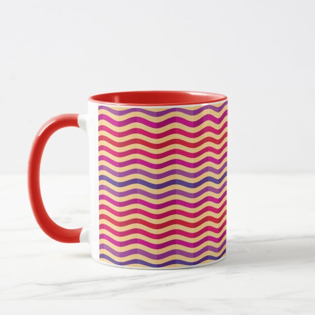 Background with stripes in retro 3 mug (Left)