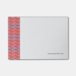 Background with stripes in retro 3 post-it notes