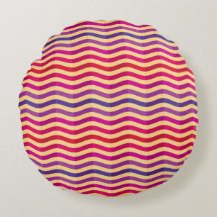 Background with stripes in retro 3 round cushion