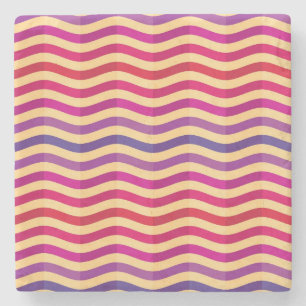Background with stripes in retro 3 stone coaster