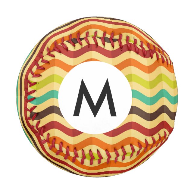 Background with stripes in retro 4 baseball (Front Left)