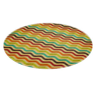 Background with stripes in retro 4 cutting board