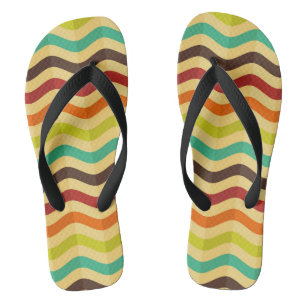Background with stripes in retro 4 flip flops