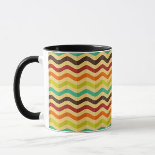 Background with stripes in retro 4 mug