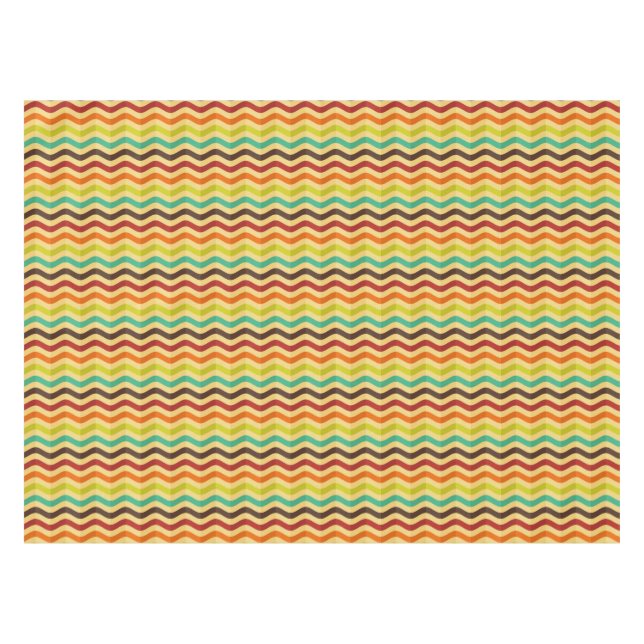 Background with stripes in retro 4 tablecloth (Front (Horizontal))