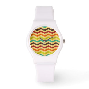 Background with stripes in retro 4 watch