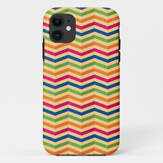 Background with stripes in retro Case-Mate iPhone case (Back)