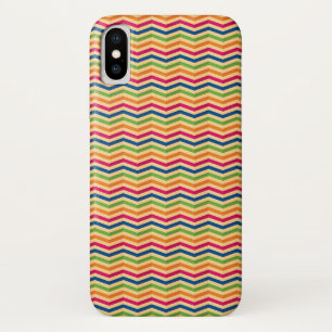 Background with stripes in retro iPhone x case