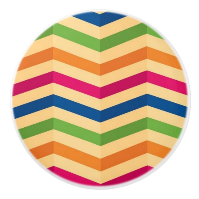 Background with stripes in retro ceramic knob (Front)