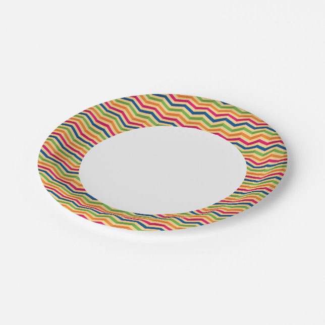 Background with stripes in retro paper plate (Angled)