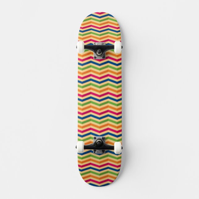 Background with stripes in retro skateboard (Front)
