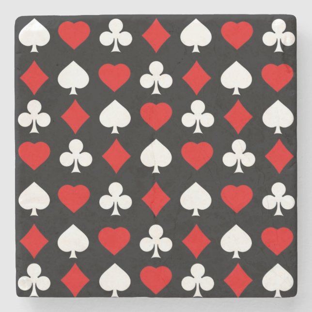 Background with suits stone coaster (Front)