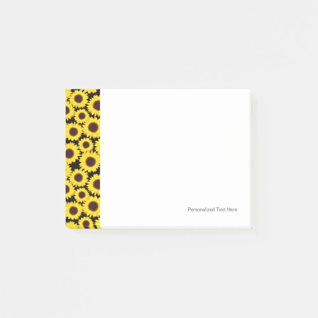 Background with sunflowers post-it notes (Front)