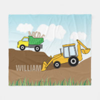 Backhoe and Dump Truck Personalised