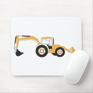 Backhoe Construction Truck Mouse Mat