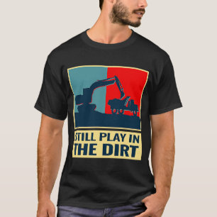 backhoe heavy work vintage for men construction eq T-Shirt