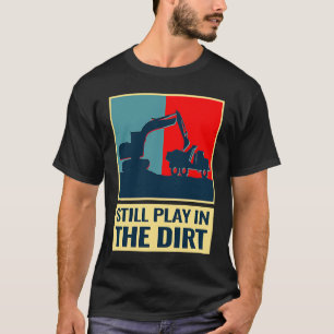 backhoe heavy work vintage for men construction eq T-Shirt