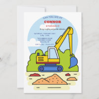 Backhoe Invitation