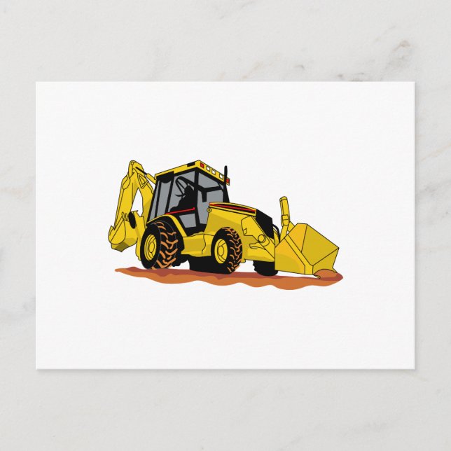 Backhoe Loader Postcard (Front)