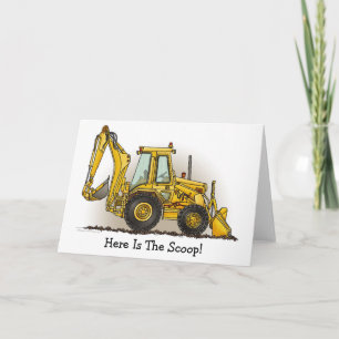Backhoe Note Card