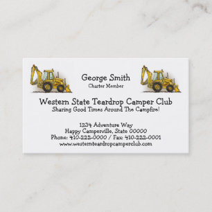 Backhoe Operator Business Card