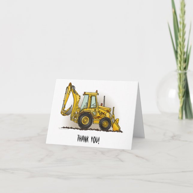 Backhoe Operator Thank You Card (Front)