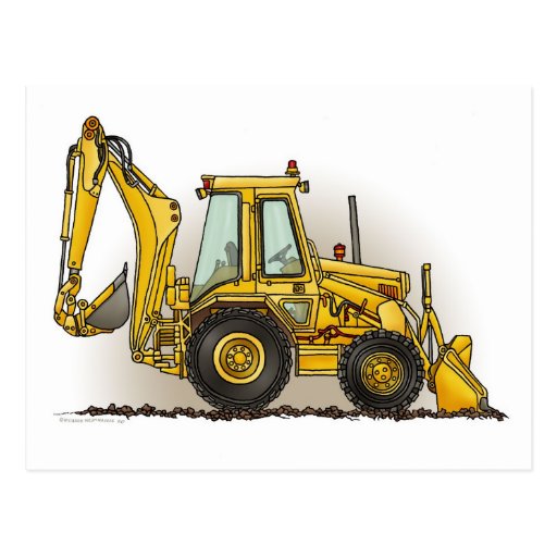 Image of Backhoe Post Card