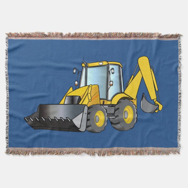 Backhoe Throw Blanket (Front)