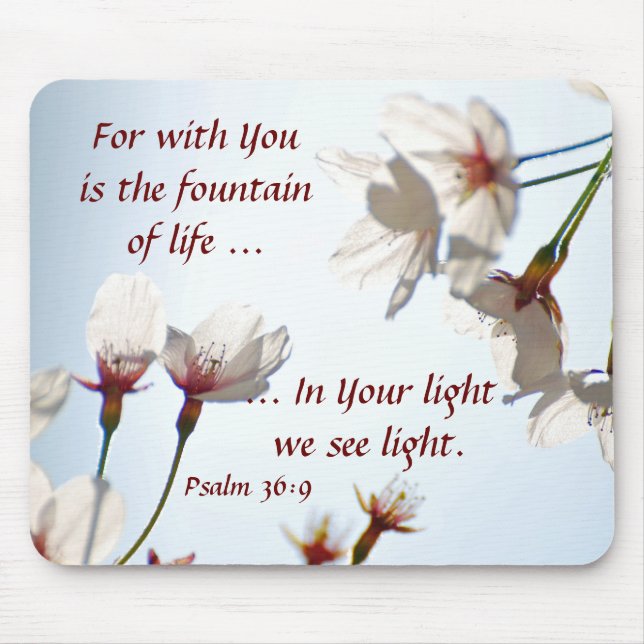 Backlit Cherry Blossoms 2 Mouse Mat (Front)