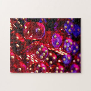 Backlit Dice Abstract Colourful Pattern Jigsaw Puzzle