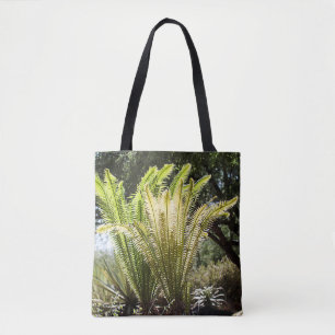Backlit palms tote bag