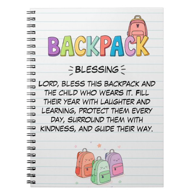 Backpack Blessing Notebook (Front)