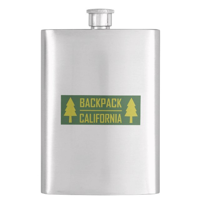 Backpack California Hip Flask (Front)