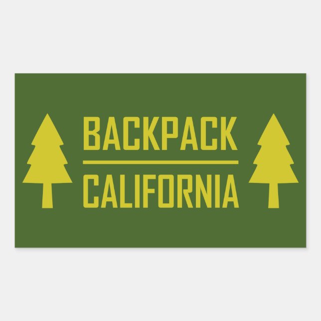 Backpack California Rectangular Sticker (Front)