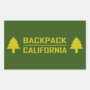 Backpack California Rectangular Sticker