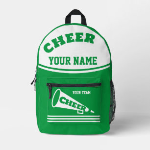 Backpack cheer team Cheerleader Personalised green